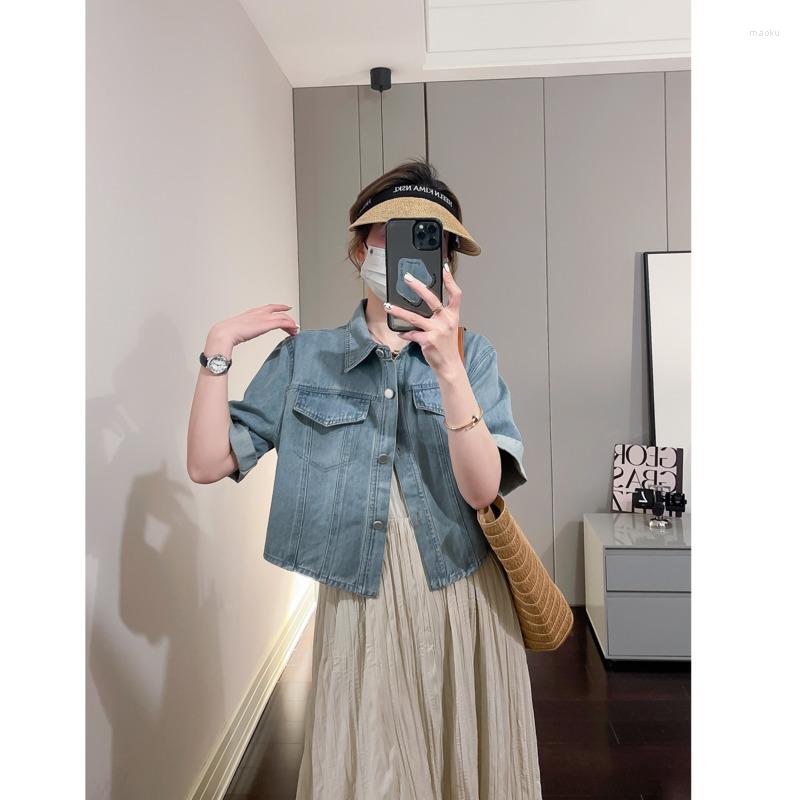 

Women' Jackets Summer Woman Denim Coat Crop For Women Outerwear Women' Jeans Trend 2023 In Outerwears Short Coats Top, Blue
