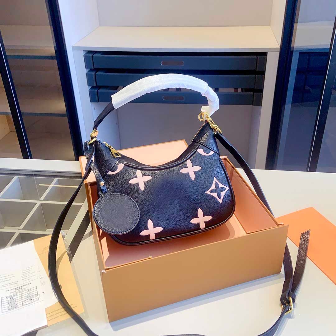 

Designer new material ladies' armpit American European with summer style shoulder original bag shoulder shaped cowhide bag and two Fpfd, Pink