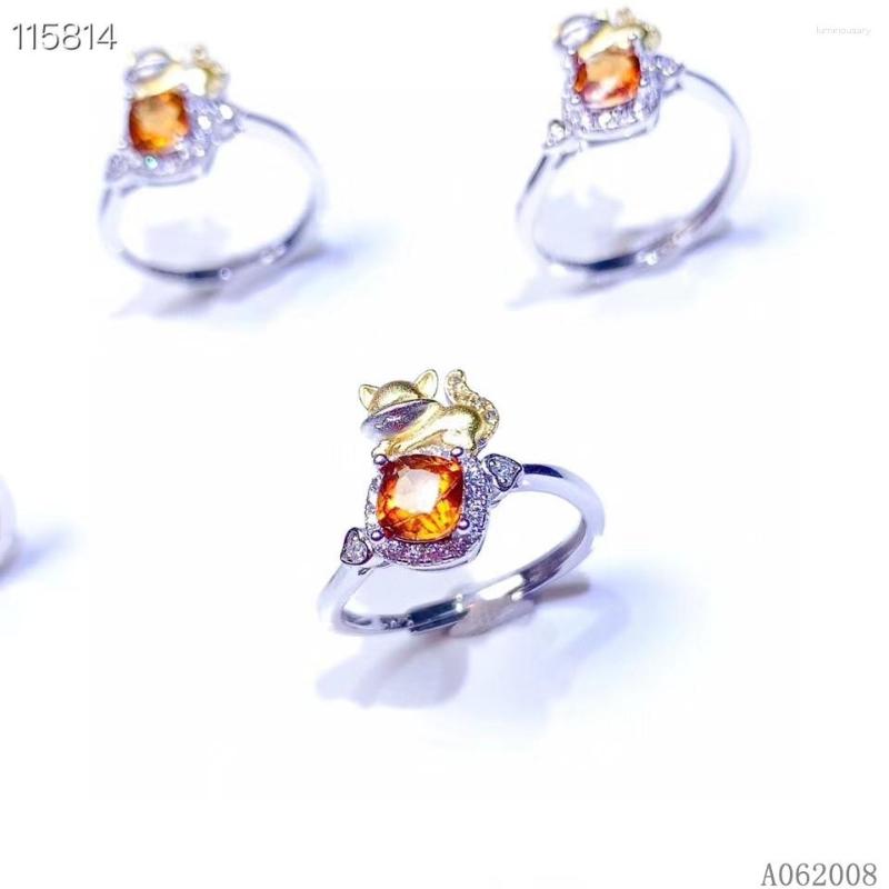 

Cluster Rings KJJEAXCMY Fine Jewelry 925 Sterling Silver Inlaid Natural Garnet Ring Delicate Female Classic Support Test Selling