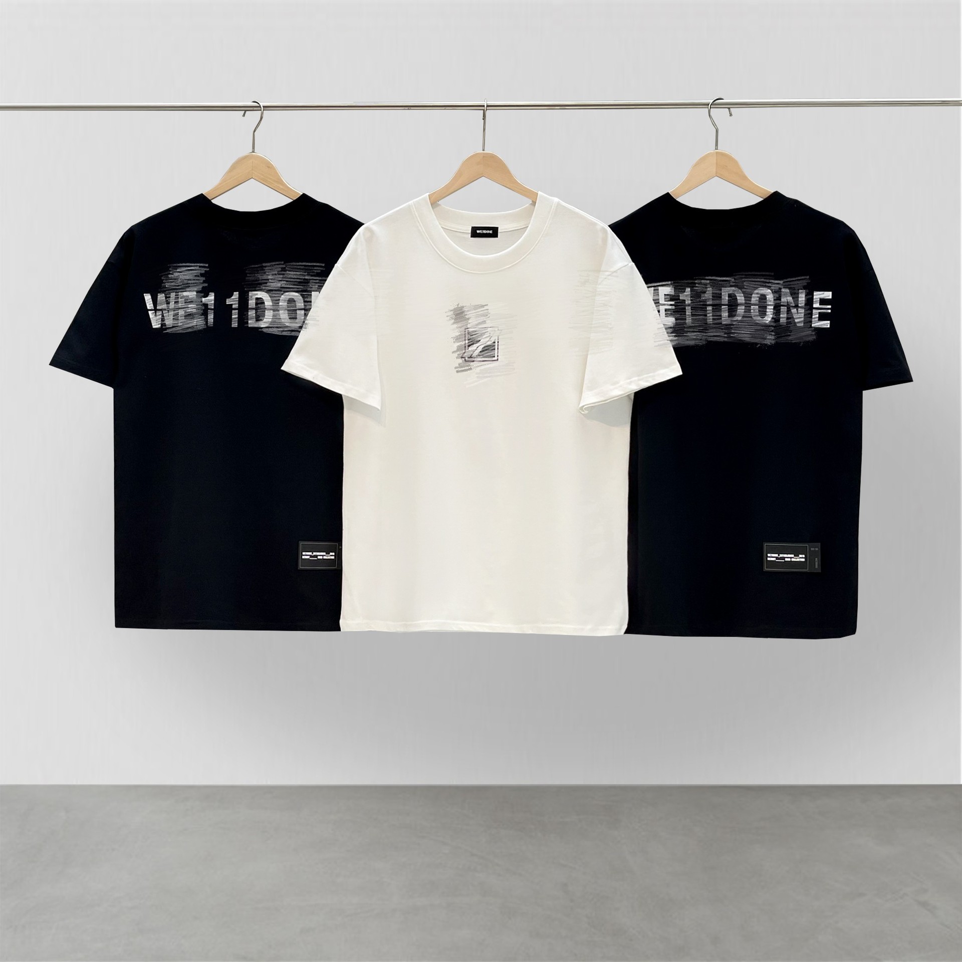 

White Black Men' T Shirts Tees Print Cotton Men Women Shirt