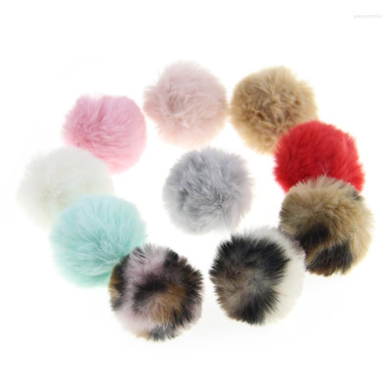 

Hair Clips High Quality Soft Leopard Round Fur Ball Fit Girl Jewelry Headband Women Handbag Decoration 20pcs 45mm