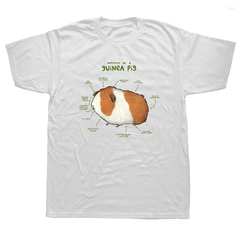 

Men's T Shirts Funny Anatomy Of A Guinea Pig Lover Gift Graphic Cotton Streetwear Short Sleeve Grandpa Daddy T-shirt Mens Clothing, White