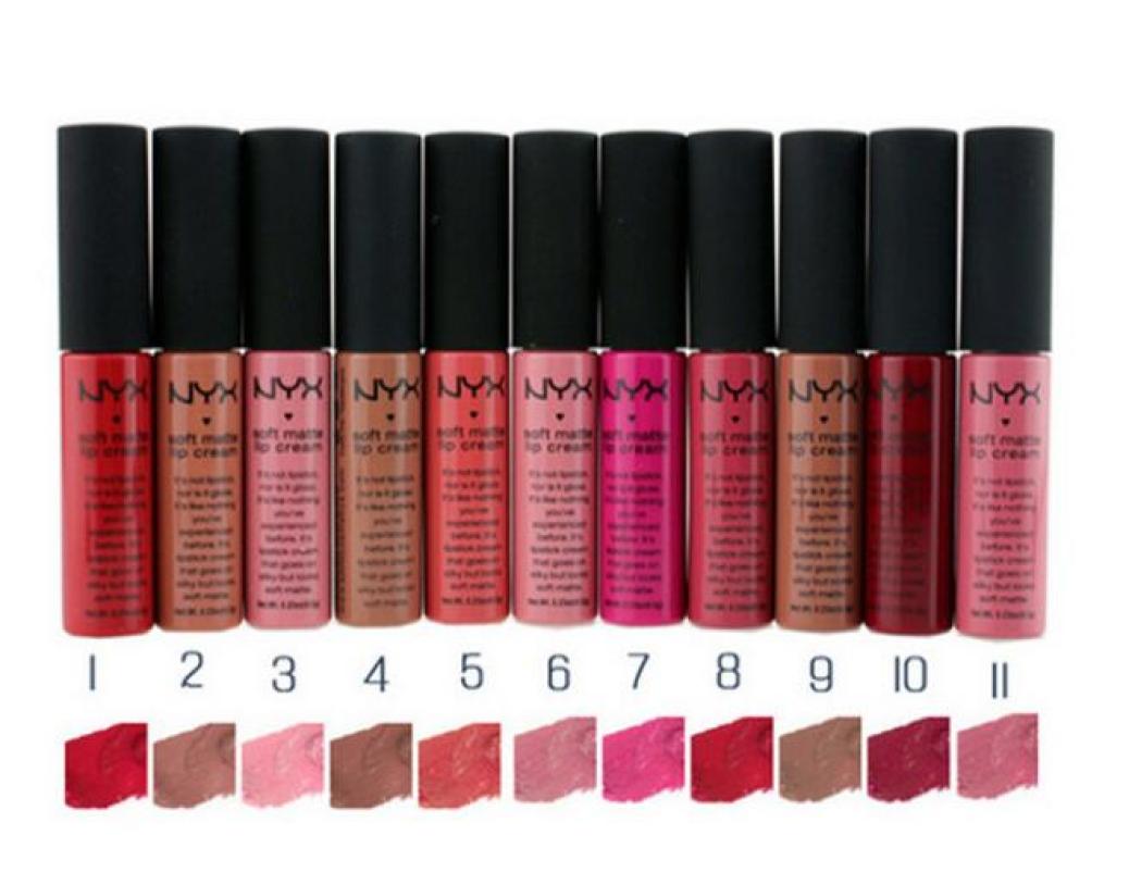 

12PC 12 Colors Waterproof Sexy Matte Lip Lingerie Lipstick Liquid Pencil Lip Gloss Balm Cream NYXS Makeup Tools7926191, Dark khaki