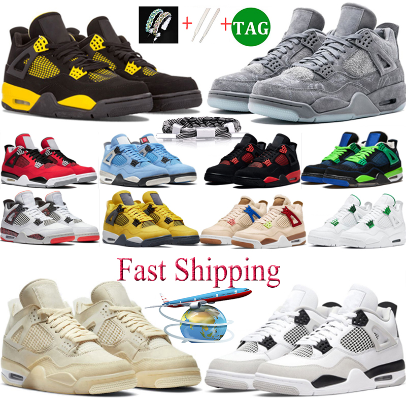 

Popular Basketball Shoes Mens Womens 4 Red Thunder Wild Things Soft Pink University Blue Sail Mushroom Black Cat White Man Trainers Sports cute sneakers Size Eur 36-47, #14 cool grey