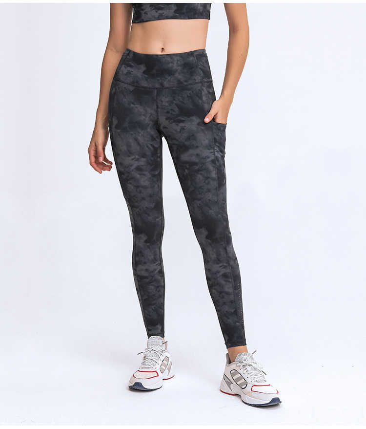 

Yoga Pant Leggings Women's Pants Gym Yoga Pant Fitness Sport High Waist Tights Sportswear Outdoor Jogging Breathable Elastic Seamless Leggings, Tie-dye black ash