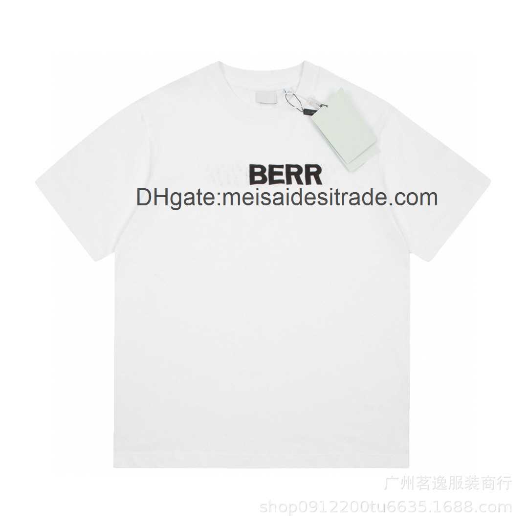 

AAAAA Designer Luxury T-shirt Bur Brand The correct version BU home foam letters on the chest short sleeves high street casual versatile lovers fashion ins, White