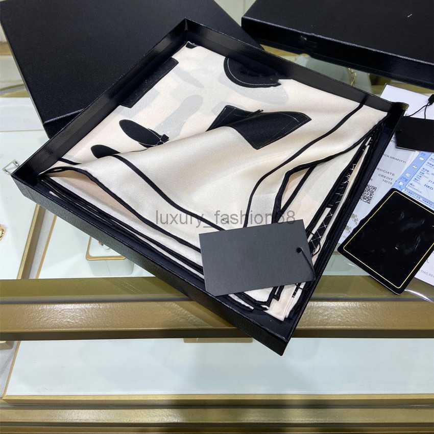 

2022 XIN designer beautiful lady silk scarf, classic black and white letter printed small square scarves variable multi-purpose scarf waiter scarfs