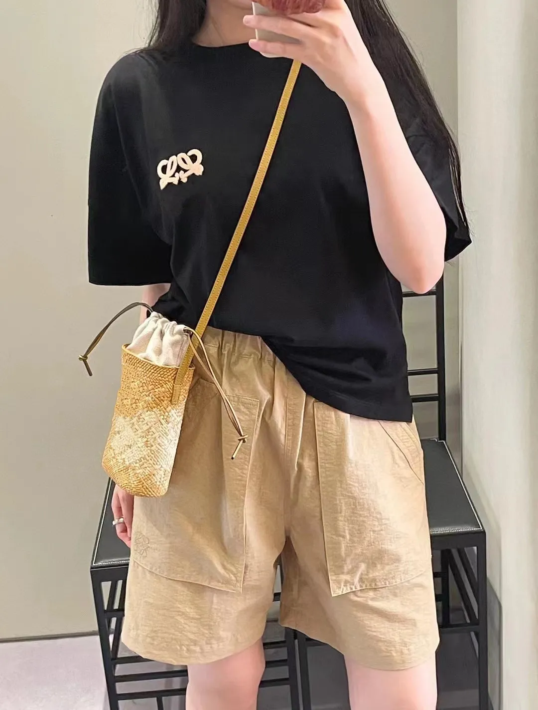 

LOE Anagram 1846 Designer Tide Men's T Shirts Top Chest Letter Paula's Ibiza Print Short Sleeve High Street Loose Oversize Casual couple t shirt 100% Pure Cotton Tops for, Tag