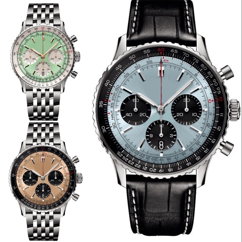 

All dial work perfect watch navitimer mens watches stainless steel B01 ladies orologio 50mm silver plated elegant designer watches high quality business xb010 C23, 10#