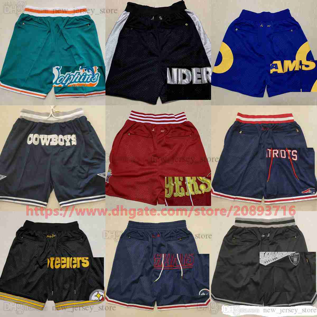 

Just Don Pocket Football Short Casual Sports Hip Pop Pant With Pockets Zipper Sweatpants Stitched Breathable Gym Training Beach Pants Shorts, Justdon pocket