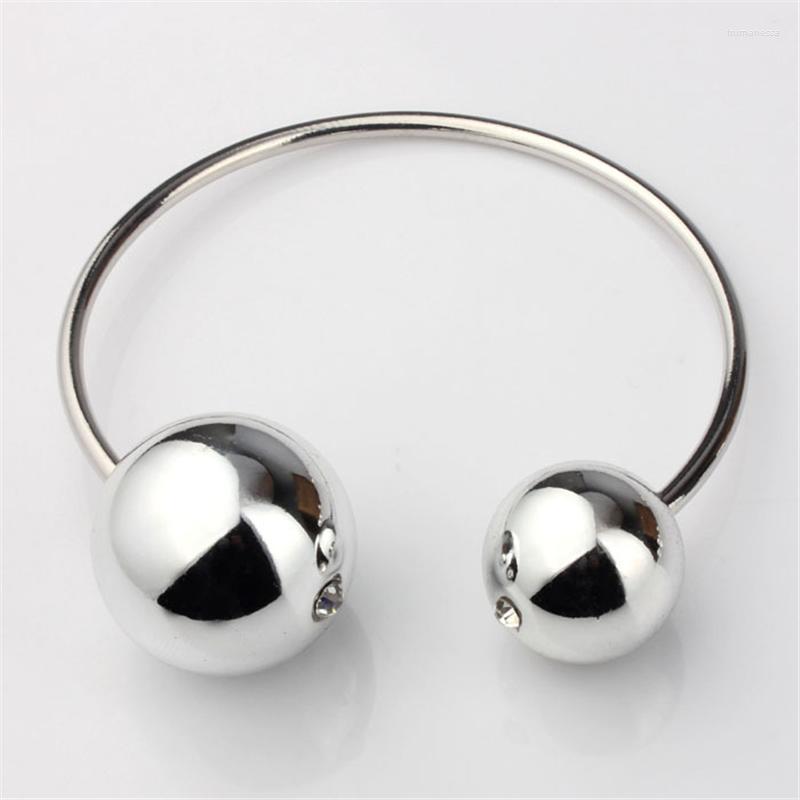 

Bangle VIVILADY Fashion Double Imitation Pearl Bangles Women Gold Color White Black Round Beads Bracelet Female Crystal Gift Cuff Raym22