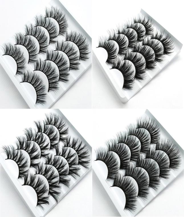 

5Pairsbox Factory 25mm False Eyelashes Thick Natural Wispies Fluffy Eyelash Extension Makeup Full Volume Handmade Lashes2867254