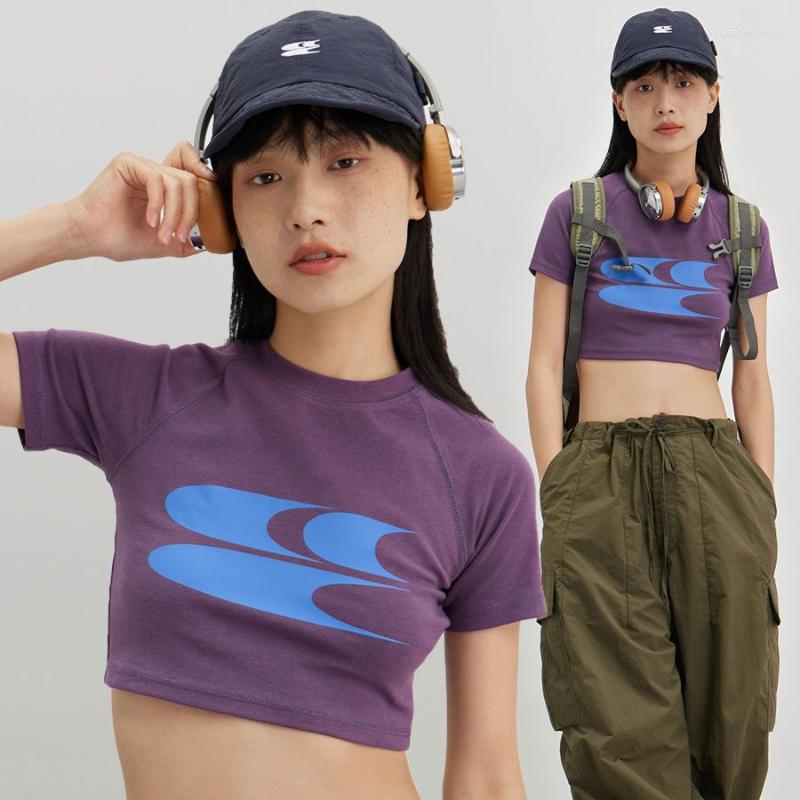 

Women' T Shirts Hikigawa Summer All Match Vintage Slim Short Sleeve T-shirt Casual O Neck Chic Fashion Women Y2k Crop Tops Sexy Roupas, Beige