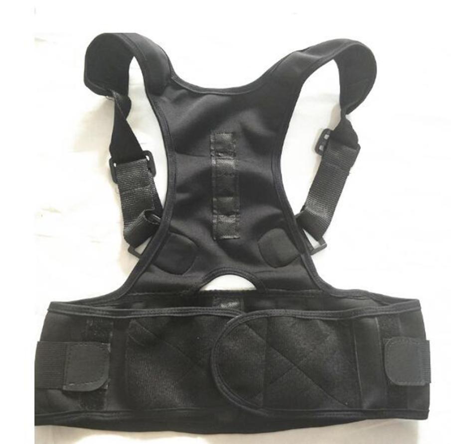 

Brand New Adjustable Back Posture Corrector Magnetic Therapy Posture Corrector Brace Shoulder Back Brace Support Belt 1pcs drop sh8320363, Black