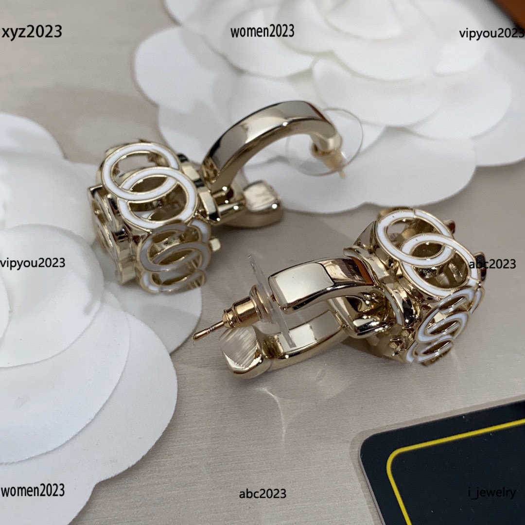 

women designer earrings Hollow Square Pendant Jewelry High quality Logo combination pendant earring #Including box new arrival