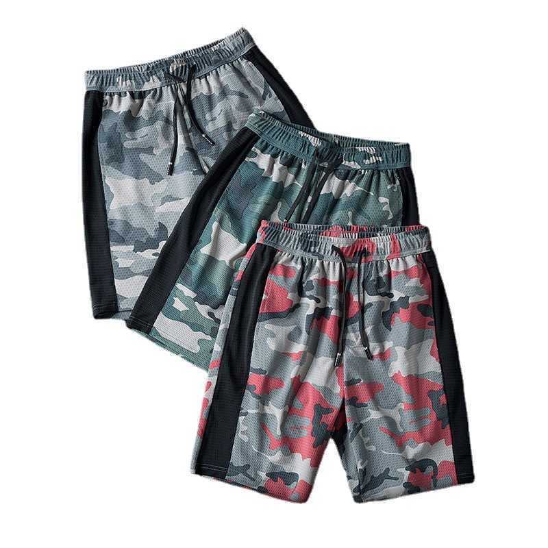 

Mesh Summer Camouflage Shorts Ice Silk Pants Casual Beachwear Running 5 Points1, 9905 black
