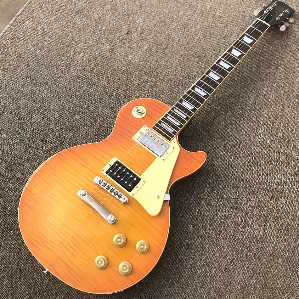 

Custom Shop Relic LP Electric Guitar Rosewood Fingerboard 22 Frets Free Shipping