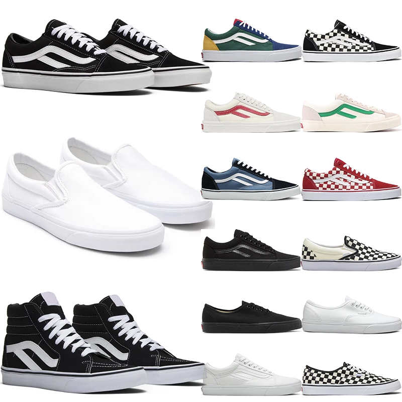 

2023 designers Old Skool Casual van skateboard shoes Black White mens womens fashion outdoor flat size 6-10.5