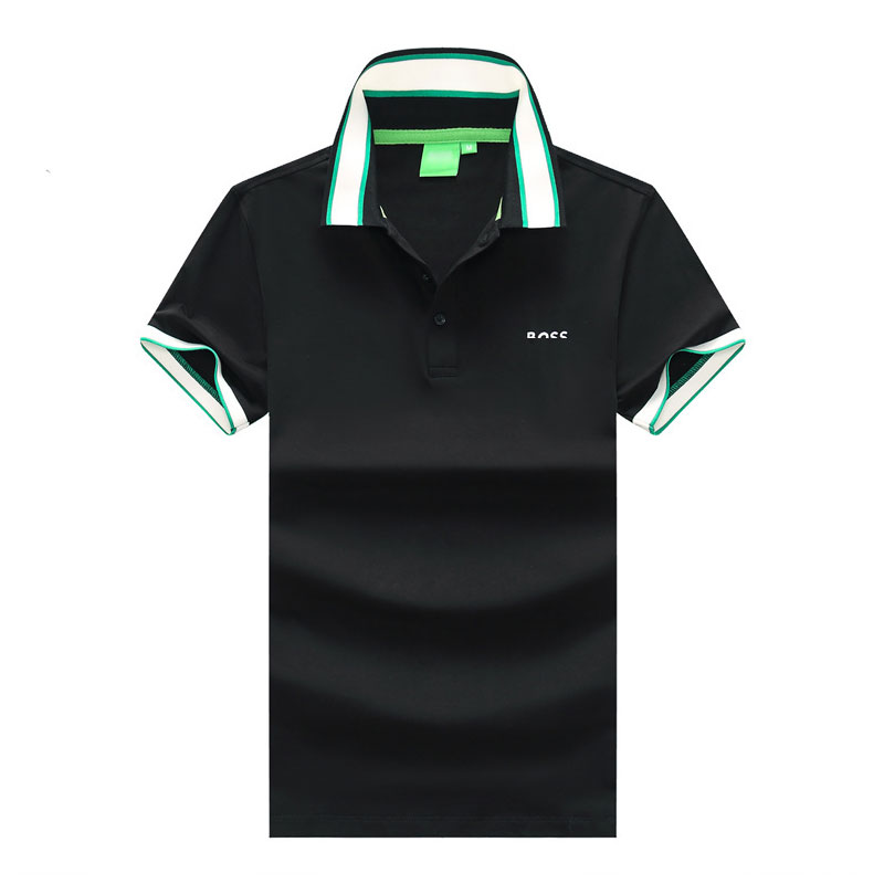 

Designer polos mens fashion boss short sleeved polo shirt business lapel casual slim boss t shirt top double yarn pure cotton embroidery letter European clothing