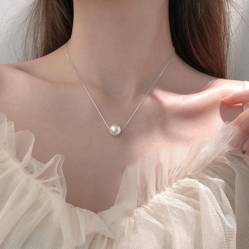 

Pendant Necklaces Wholesale Fashion Simple Fish Line Imitation Pearl Necklace Accessories Collarbone Chain Women's Jewelry