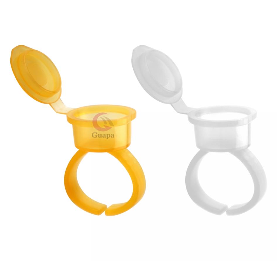 

50pcs Tattoo Pigment Ink Ring Cups Eyelash Extend Glue Holder Container With Lid Cover Cap Permanent Makeup1602690