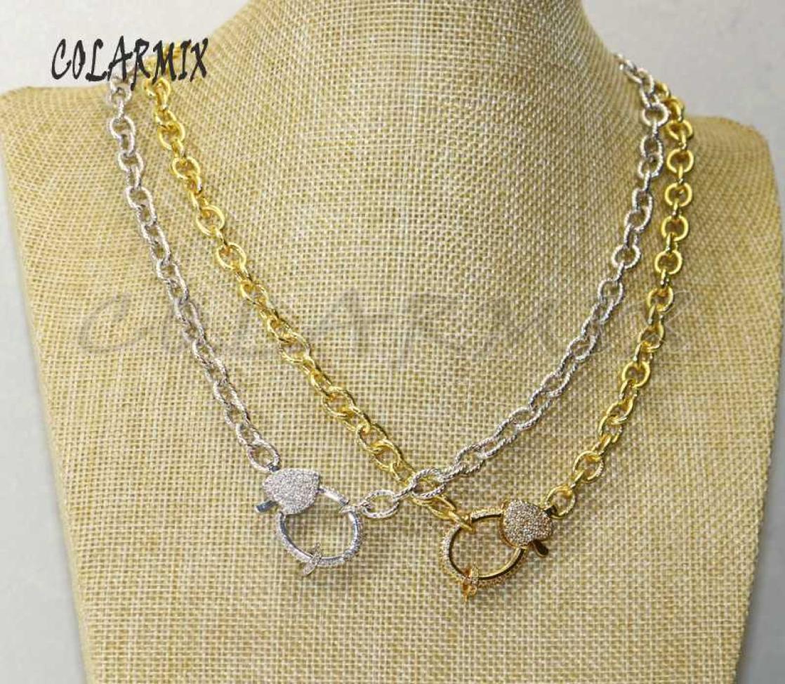 

5 strands Big Lobster clasp pendant necklace carabiner necklace Opened link chain fashion jewelry accessories 504809521638