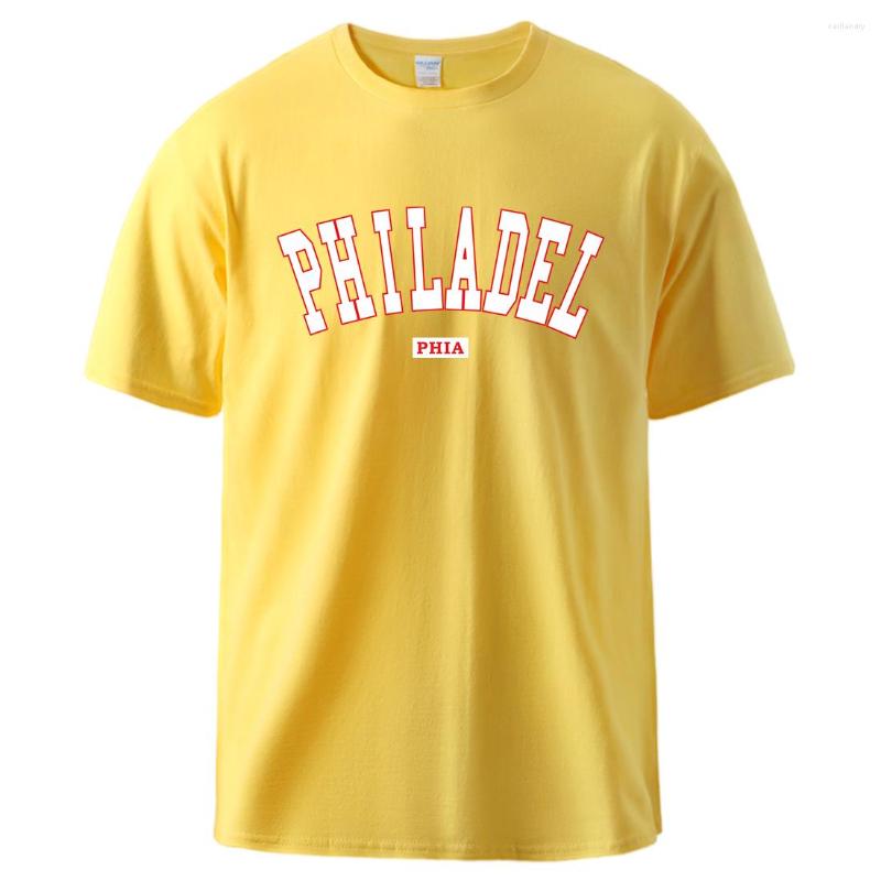

Men' T Shirts Philadel Phia America' Fifth Largest City T-Shirt Man Comfortable Cotton Tee Soft Loose Top Casual Fashion Short Sleeved, Blue