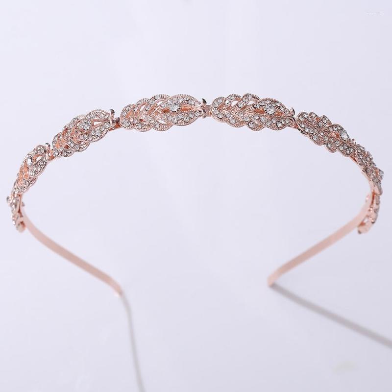 

Hair Clips KMVEXO Zircon Crystal Alloy Leaves Vine Bridal Head Ornaments Wedding Jewelry Accessories Tiaras And Crowns