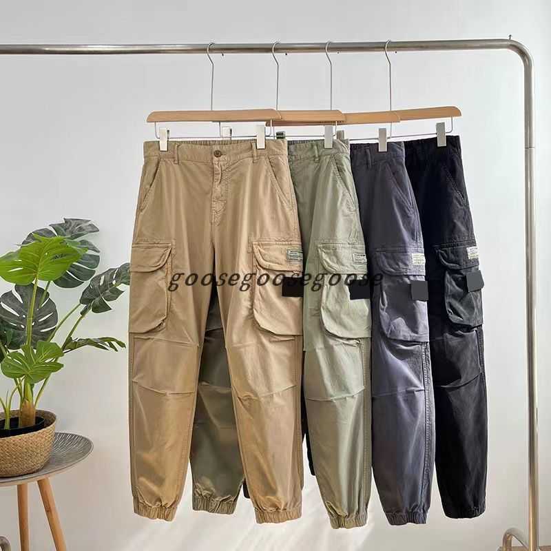 

Mens Stone Badge Patches Island vintage Cargo Pants Designer Mens Pants big Pocket overalls trousers Track Pant Sweaterpants Leggings Long Sports Trousers