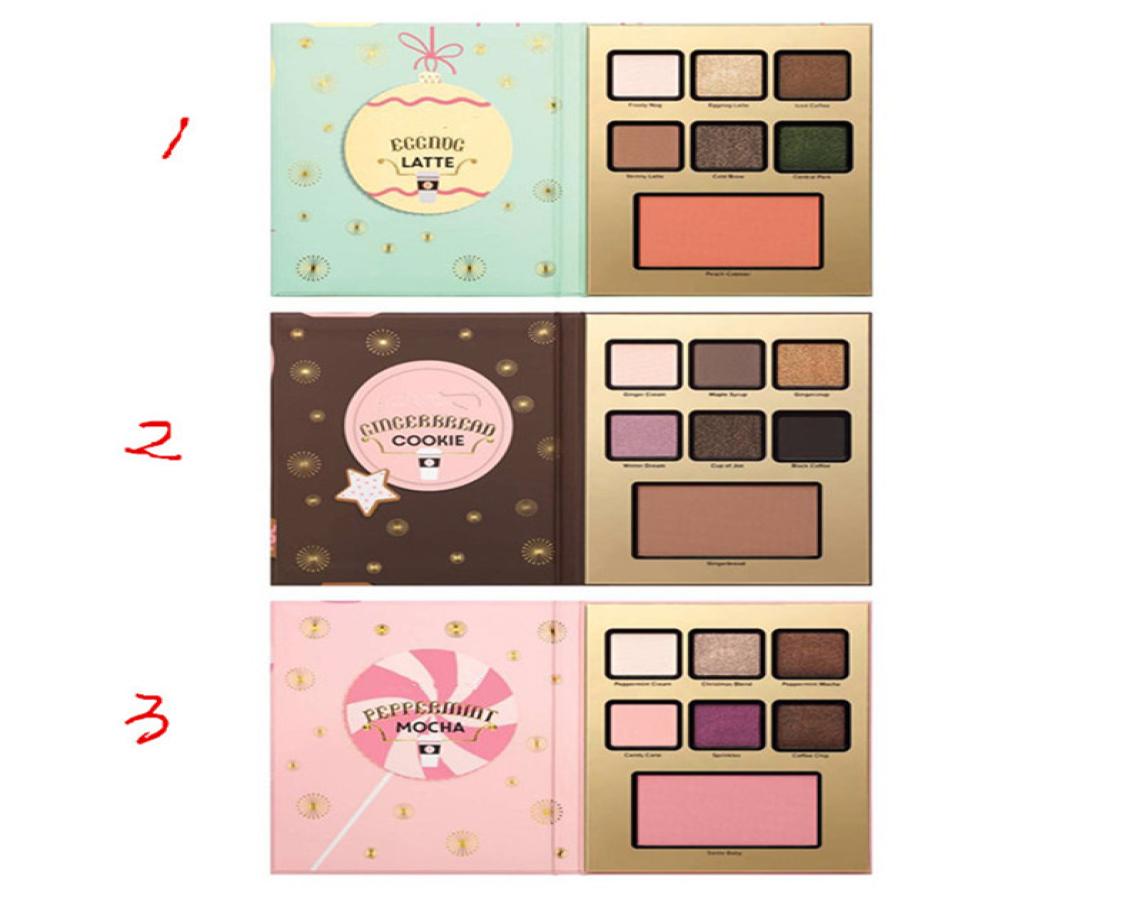 

Factory Direct New Makeup set Eyeshadow Gingerbread cookiepeppermmi mochaeggnog latte eyeshadow 3 types waterproof DHL 6214642