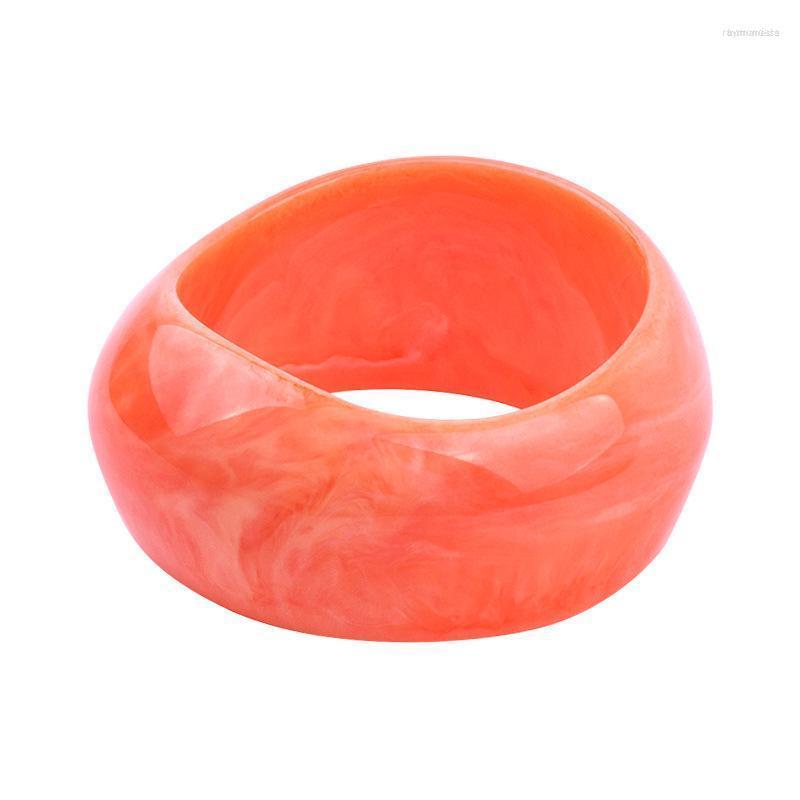 

Bangle Geometric Resin Bracelets Classic Acrylic Cuff Fashion Bangles For Women Wide Female Simple Charm Party Jewelry Raym22