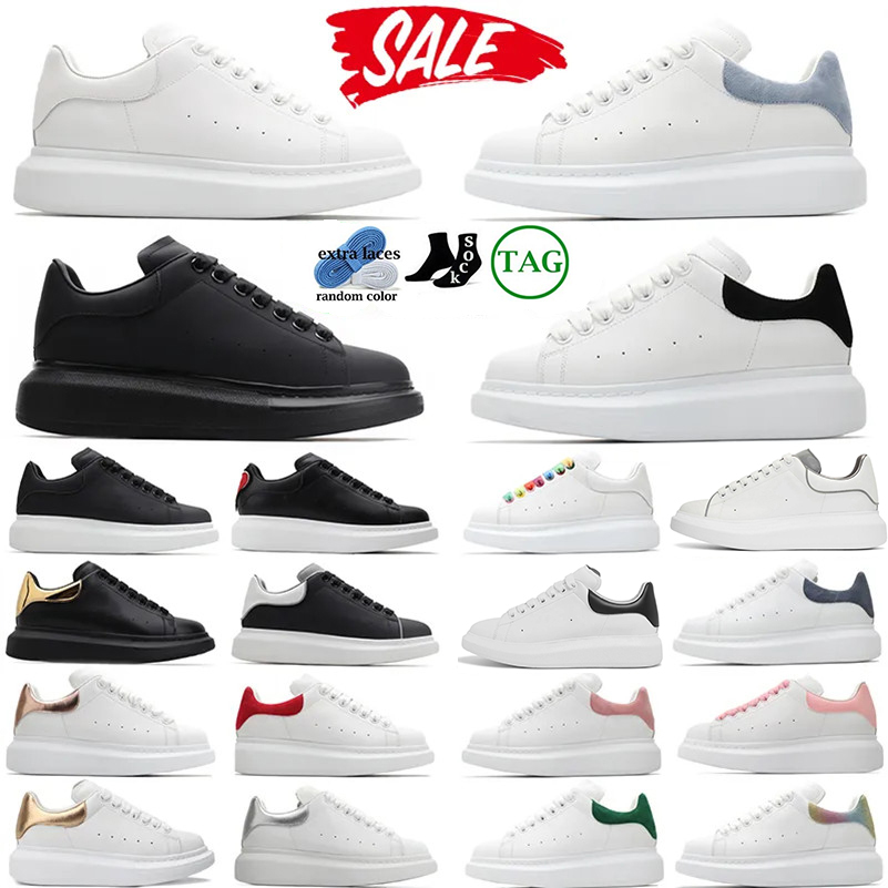 

Oversized Designer velvet suede Leather alexander mqueen Men Women sneaker Shoes Lace Up Platform Sole White Black Luxury Espadrilles mcqueens sneakers size36-48