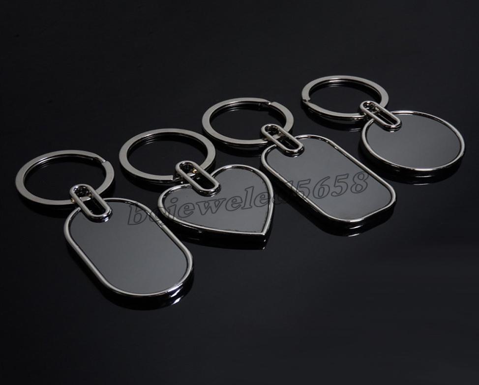 

Fashion Creative Blank Alloy Keychains DIY Jewelry Finding Accessories Tags Round Heart Square Shape Geometric Key Chain Gifts Key2808929