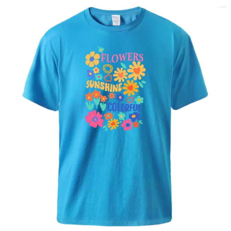 

Men' T Shirts Flowers Of Every Kind Are In Bloom Tee Shirt Men Comfortable Cotton T-Shirts Soft Breathable Clothing Crew Neck Original, Blue