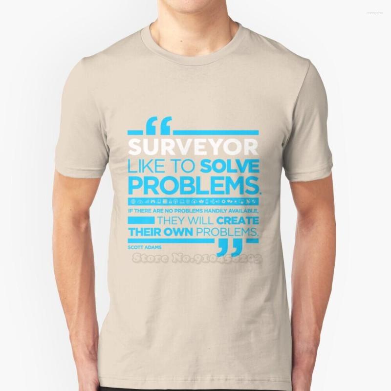 

Men's T Shirts Surveyor - Like To Solve Problems Shirt Summer Fashion Casual Cotton Round Neck Birthday Present Gift, Mtee-orange