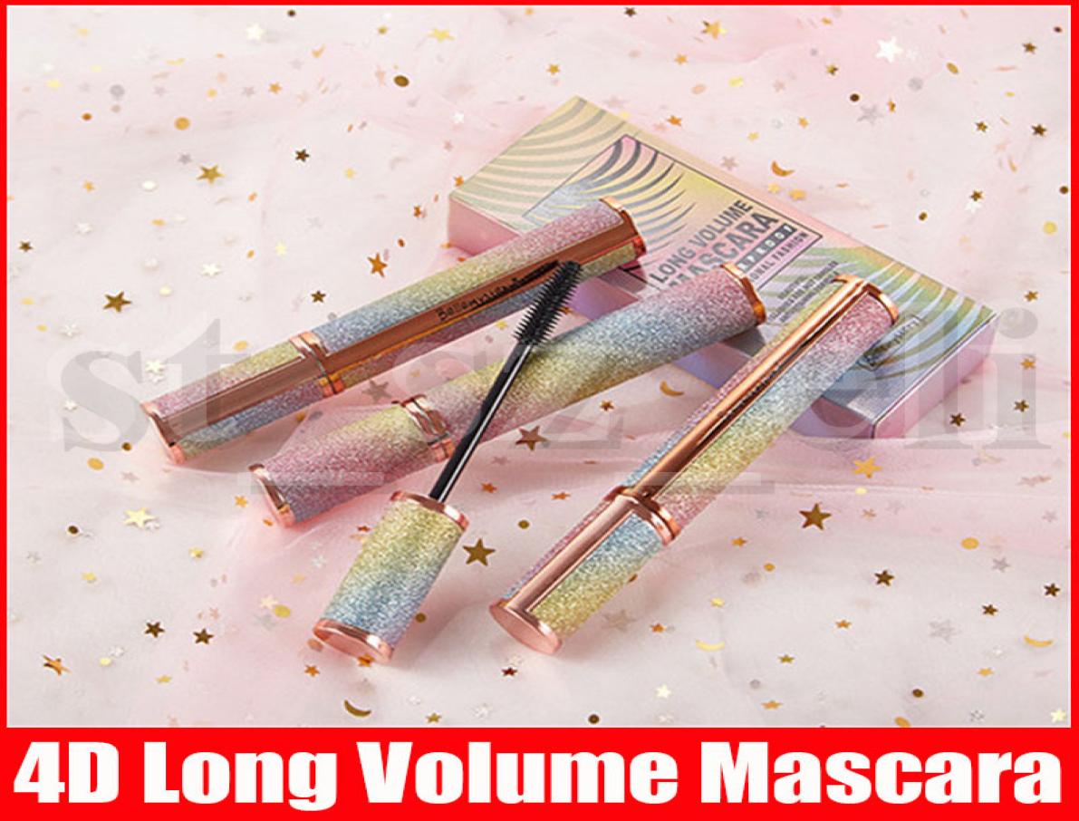 

Star 4D Silk Fiber Eyelash Mascara Thick culing Waterproof Long Lasting Eyelash Extension Lengthening Rainbow Black Mascara4321351