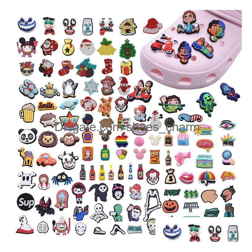 

Charms Assorted Designs Available Promotional Shoes Decoration Charm Soft Pvc Shoe For Clog Luxury Drop Delivery Ot0Du