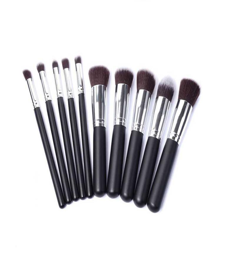 

10pcs Makeup Brushes Professional Cosmetic Brush Kit Nylon Hair Wood Handle Eyeshadow Foundation Tools9635456