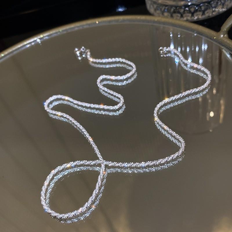 

Chains Electroplating Copper Process Plain Chain Small Size Comfortable To Wear Gypsophila Collarbone Necklaces Necklace