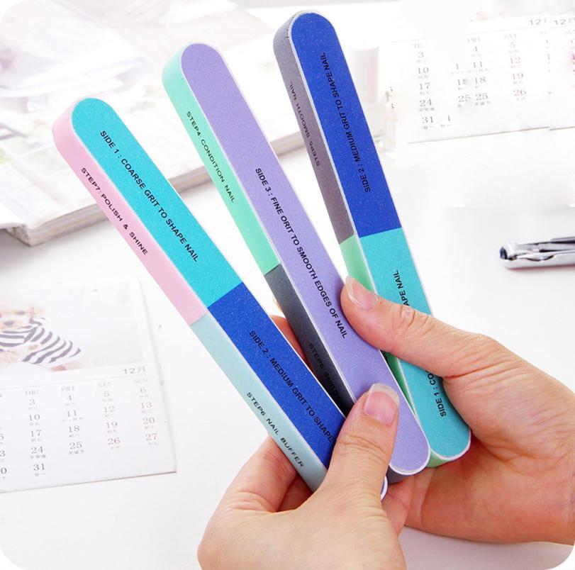 

NAD017 1pc Six sided nail Polish File nail art Sanding drill for nail salon tool new user practice at home 18cm length3265391