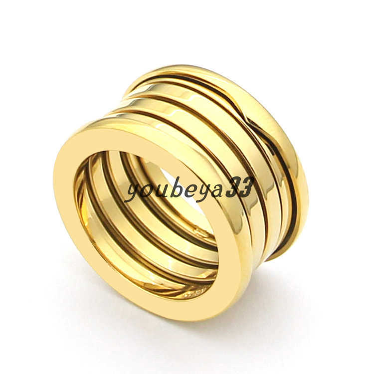 

Titanium steel Hot Fashiion Eleastic Brand luxury wedding spring rings for woman jewelry Wide versionThe Latest 18k gold Love Ring with