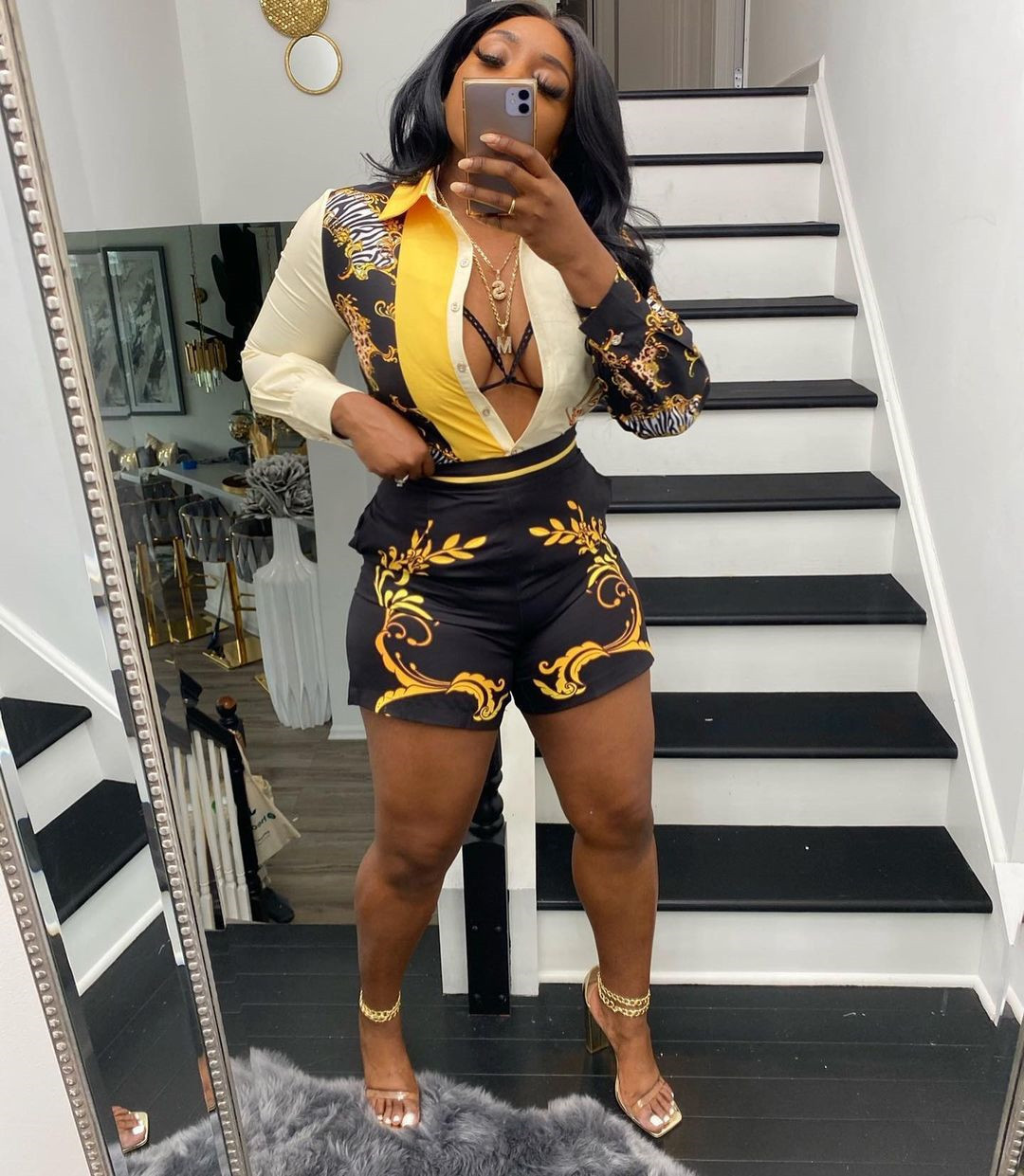 

Women's Two Piece Sets Dress Luxury Shirts And Shorts Sexy Swimsuit Set Women Crop Top Mujer Separate Blouse Trouse Suit Size S, Logo 1