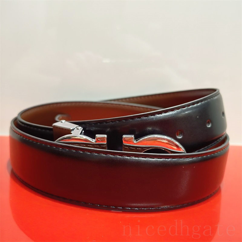 

Solid color lady belt designer belts for women classic silver plated buckle cinturones business party retro fashion accessories mens belts adjustable size ga04 C23, Free box