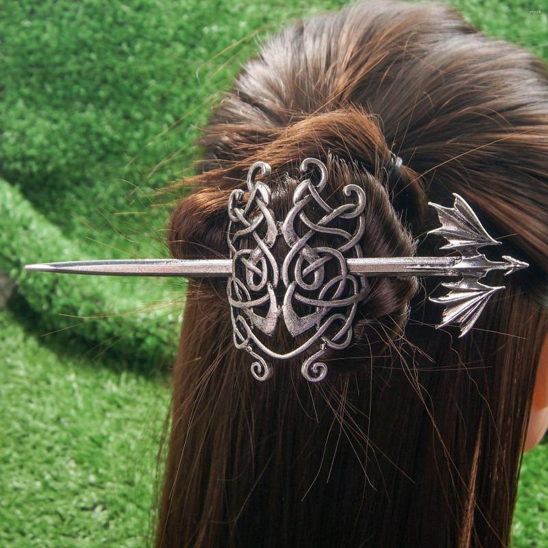 

Hair Clips Vintage Celtic Crown Dragon Hairstick Women Ornament Gift