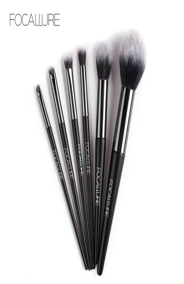 

FOCALLURE 6 pcs Makeup Brush Set Professional High Quality Soft Cosmetics Blush Eyeshadow Brush for Makeup2367806