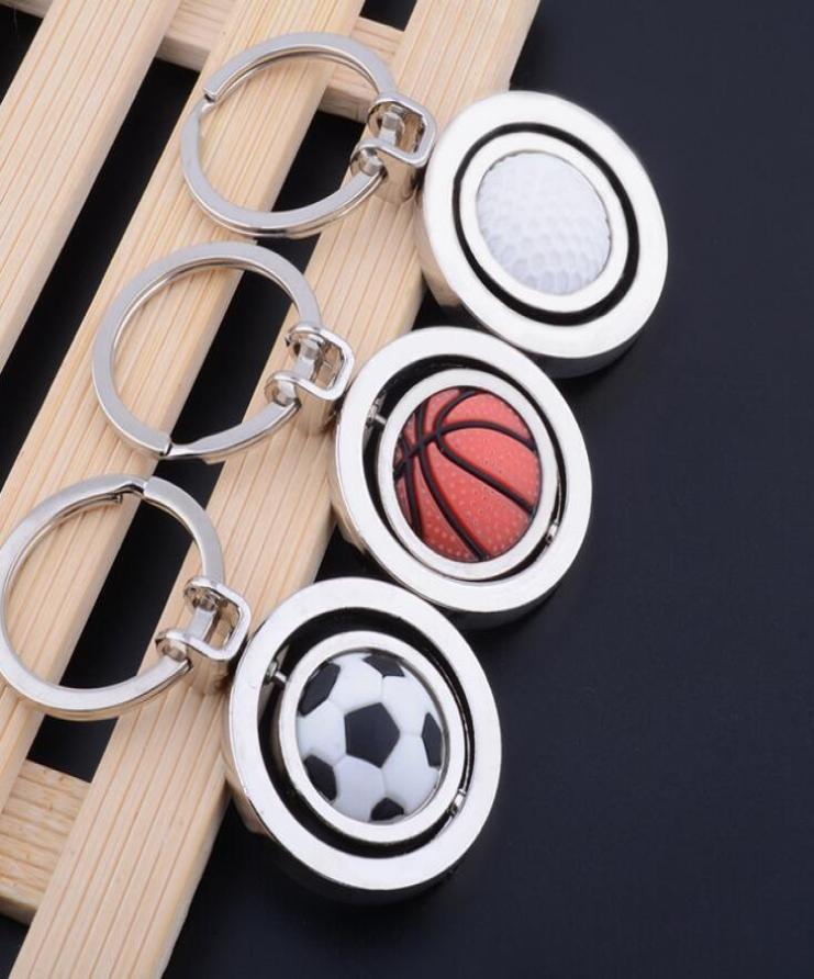 

3D Sports Rotating Basketball Football Golf Keychain Keyring Souvenirs Pendant Keyring Key Fob Ball Gifts KKA40203647742