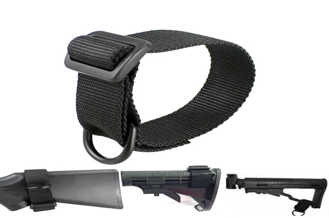 

Tactical Butt stock Sling Loop Adapter Shoulder Strap for Sgun Rifle Mount7586606, Black