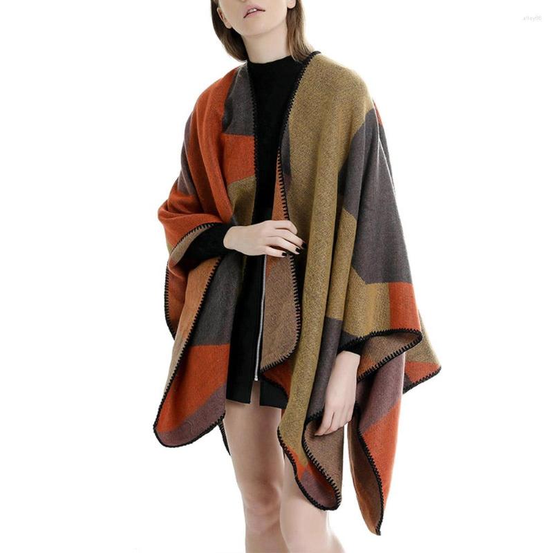 

Scarves Womens Fall Color Splice Scarf Warm Soft Muffler Fashion Accessories Winter Shawl Wrap