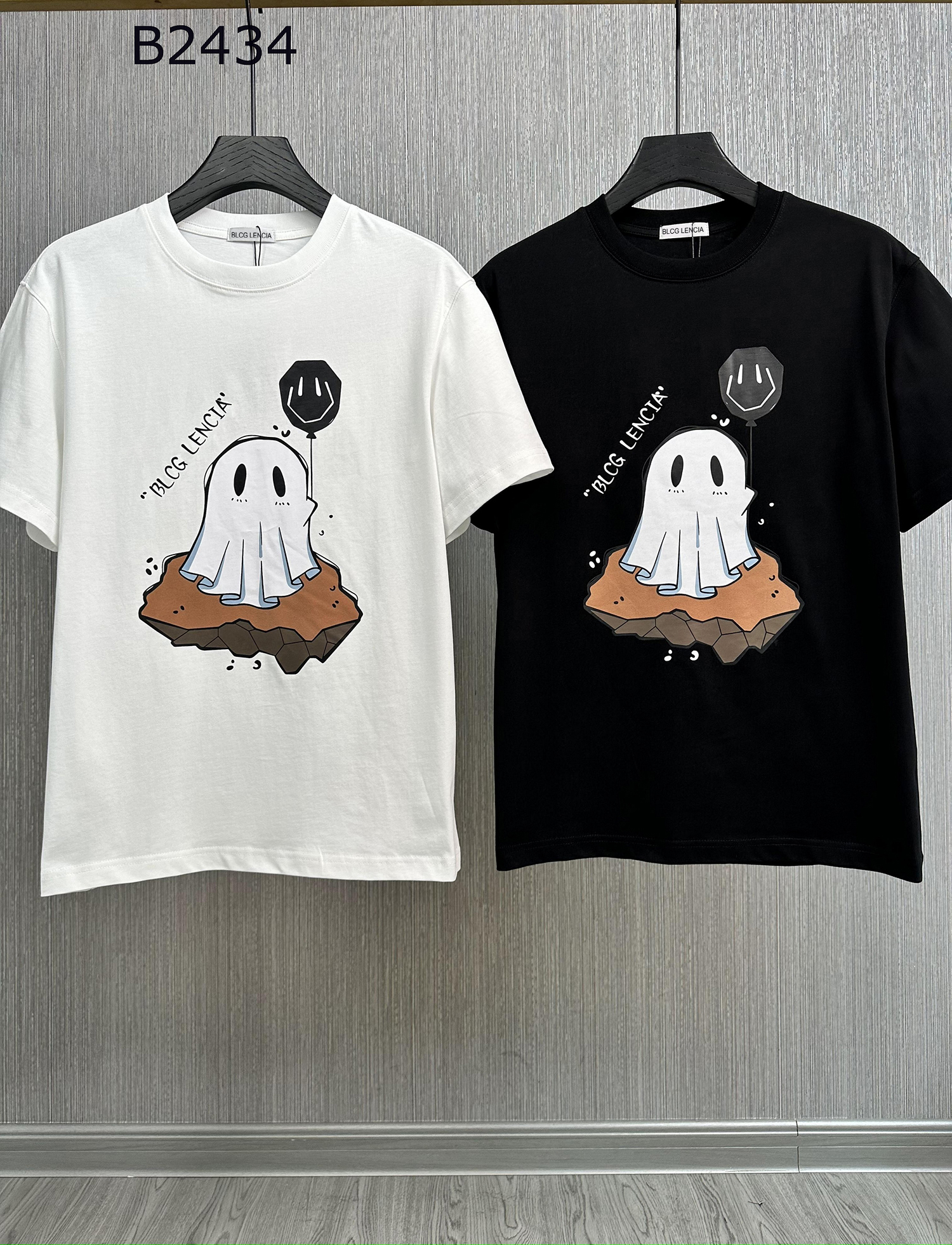 

BLCG LENCIA 2023 Summer New 250g 100% Cotton Fabric T-shirt Men High Quality Print Color Drop Sleeve Loose Tshirts Oversize Tops 22392, White