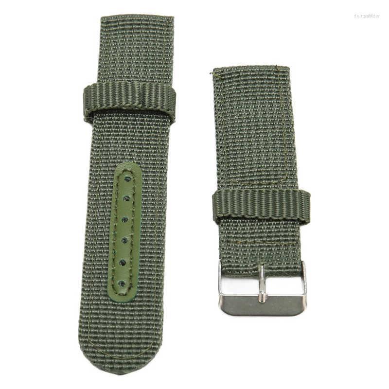 

Watch Bands Band Green Soft Ergonomic Nylon Strap Quick Release 22mm For Office Work Men Women